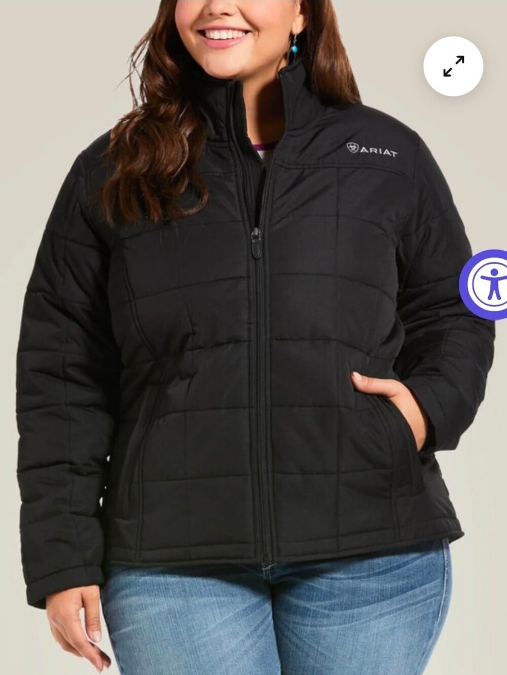 Ariat Black Quilted Puffer Jacket, Conceal Carry